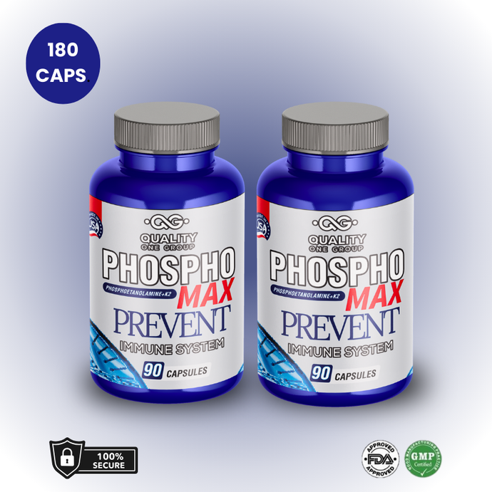 PHOSPHOMAX PREVENT | Combo 2 Frasco - 180 caps | Fosfoetanolamina Original